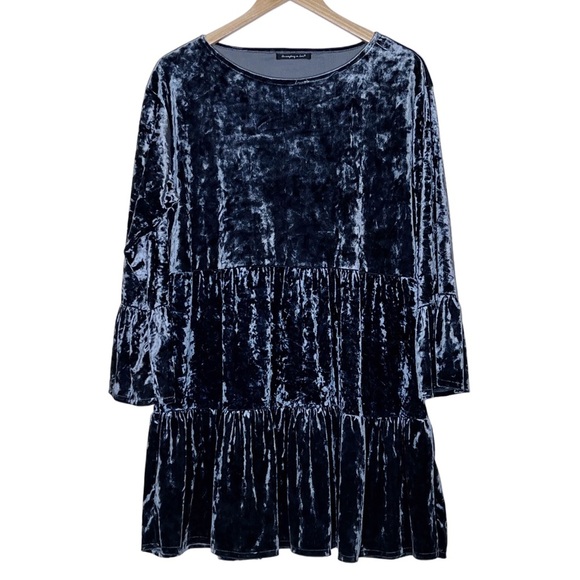 Do Everything in Love Tiered Velour Mini Dress - Picture 2 of 6